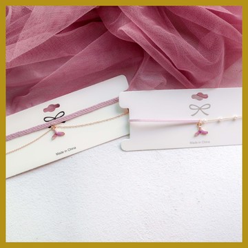 少女紫色人魚姬尾巴吊墜頸鏈 choker項圈鎖骨鏈項鏈女