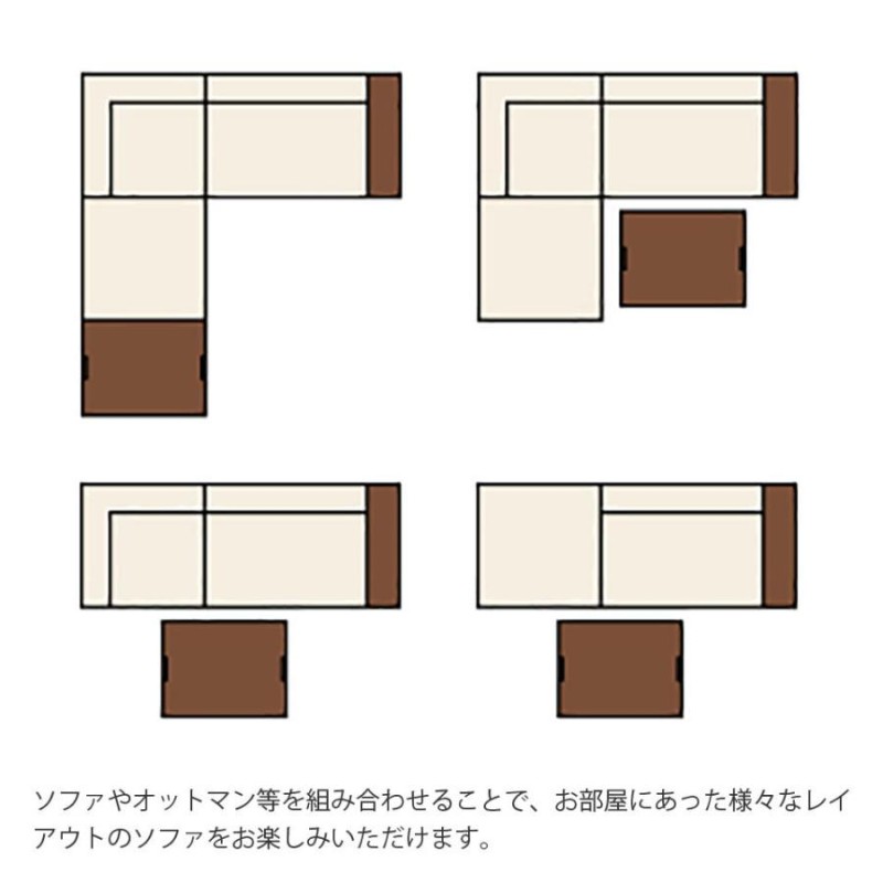 組み合わせソファ 125ソファ 幅125cm 選べる3色 ポケットコイル