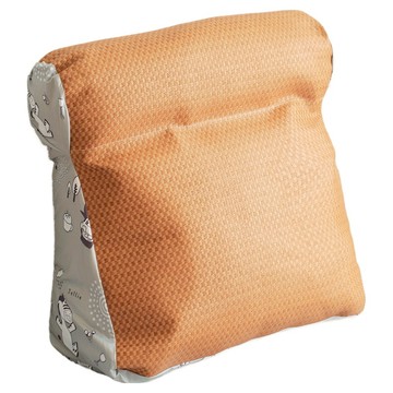 SIMBALION 雄獅 奶油獅 森林野餐 涼爽紙纖多功能含枕護膝抬腿枕/加高三角靠墊 台灣製造  灰色  60 x 30 x 60cm