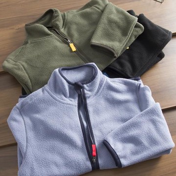 出口單！仿羊羔絨！細膩舒適外貿男裝秋冬新款戶外保暖抓絨衣外套