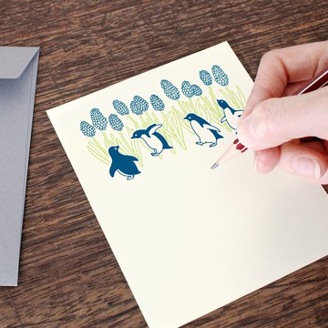 PETIT ET GRAND 信紙組 企鵝