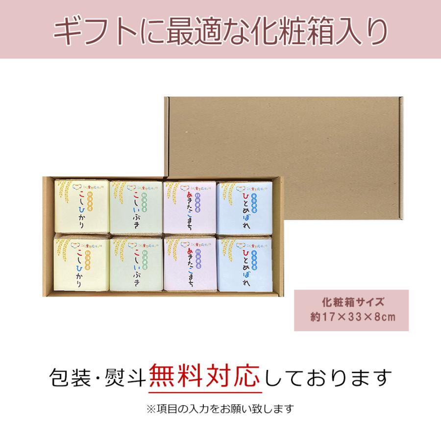 お歳暮 ギフト 御歳暮 出産内祝い 米 銘米 4種 お米 食べ比べ ギフト 新米 新潟 コシヒカリ 結婚内祝い 出産祝い お返し 新築内祝い 贈答品 内祝い (KIBOU-5)