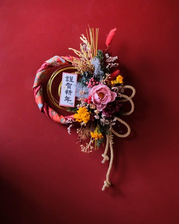 日式祈福注連繩禮盒附3M掛鉤包裝/宮廷牡丹款/開幕/喬遷/新年禮盒