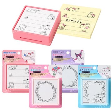 小禮堂 Sanrio 三麗鷗 方形便條紙連續印章 Kitty 美樂蒂 大耳狗 酷洛米