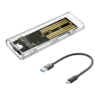 透明m.2固態硬盤盒子NGFF單協議 nvme 移動筆記本SSD移動盤M2硬盤【Snownelle優選】