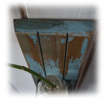 法式鄉村 復古vintage 實木單瓶帶掛鉤 掛墻水培花器 壁飾1入