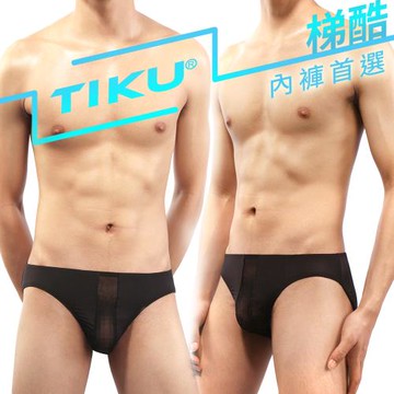 TIKU 梯酷 - 透氣網料 性感透氣三角男內褲 -黑 (BP1720)