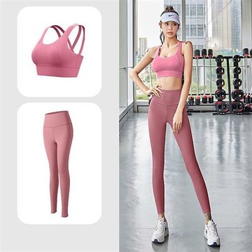 【米蘭精品】瑜珈服套裝無袖運動服-彈力速乾高腰長褲女休閒服4色74ek22