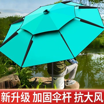釣魚傘 戶外遮陽傘 釣魚傘新款萬向釣傘防曬防暴雨加厚遮陽傘戶外專用便攜黑膠傘擺攤 三木優選