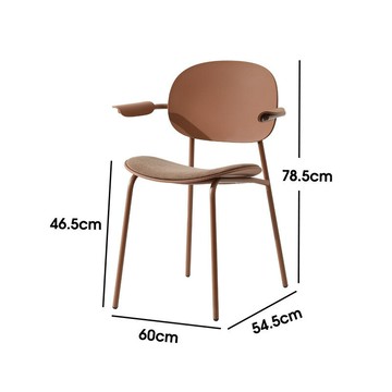 現代簡約扶手椅 可懸掛餐椅 書桌椅 餐廳軟包餐桌椅  家用椅子 鐵藝G9/19