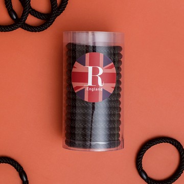 英國 彈力髮圈髮束15入 彈性強 不傷髮- 氣質黑 送十入髮圈