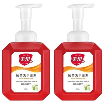 美琪 抗菌洗手慕斯  500ml  2瓶