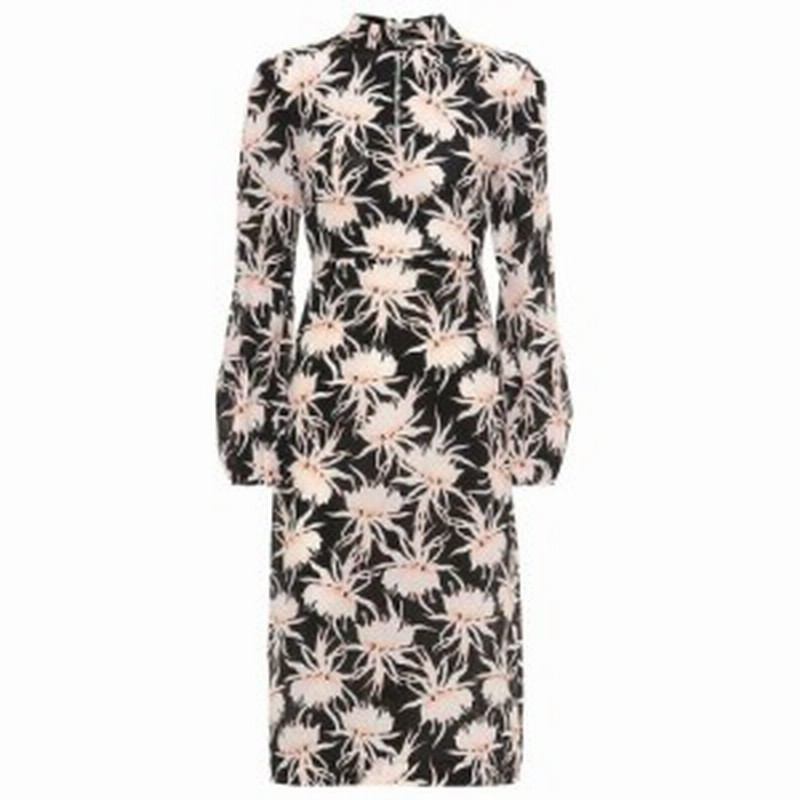 ロシャス Rochas レディース ワンピース ワンピース ドレス Parure Floral Silk Midi Dress Black 通販 Lineポイント最大1 0 Get Lineショッピング
