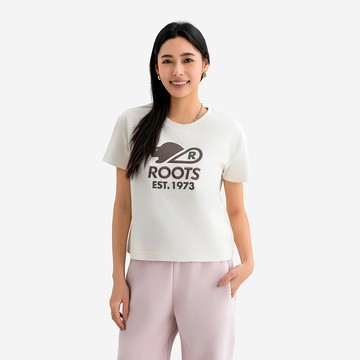 Roots 女裝- ROOTS NOVA PARK BEAVER 短袖上衣 (白)