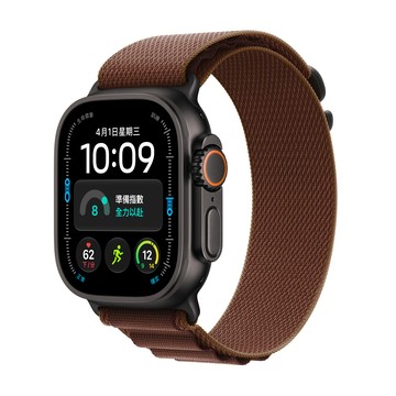 Apple 2026 Apple Watch Ultra 4  黑色  49mm  GPS + Cellular  鈦金屬錶殼 勃根地紅色高山錶環  L