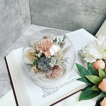 【康乃馨永生花星球夜燈禮盒】我的好友媽媽—自由型媽媽