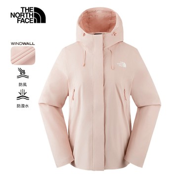 The North Face北面女款粉色防風防潑水連帽外套｜89Y2LK6