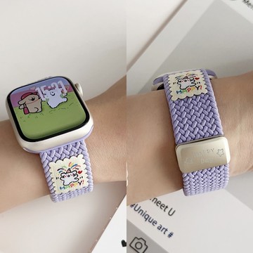 編制磁吸扣 散熱錶帶 尼龍透氣錶帶 適用 Apple watch S11 10 9 8 7 6 5 4 SE3 運動錶帶