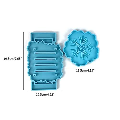 friendsty DIYシリコンモールド、フラワーコースターモールドシリコンアゲートコースターモールドエポキシ樹脂?
