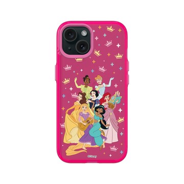 iPhone 15 Clear 粉漾桃 - 迪士尼-公主系列 Disney Princess - 公主角色集合