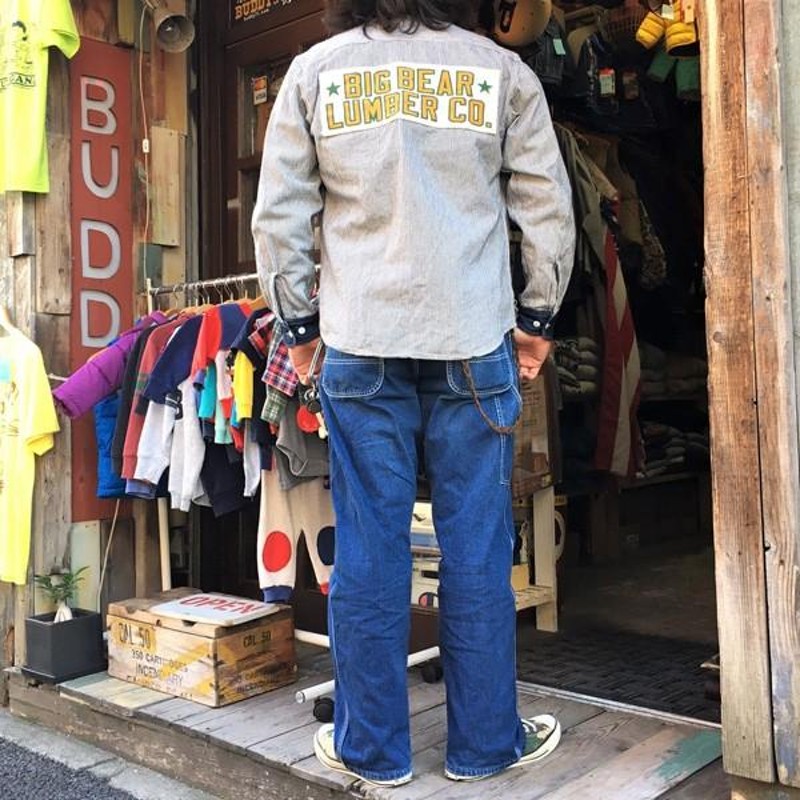 ワークシャツ BUDDY オリジナル SPRINGFORD BIG BEAR 2TONE WORK SHIRT ヒッコリー×デニム 長袖 アメカジ  デニムシャツ ヒッコリーストライプ | LINEブランドカタログ