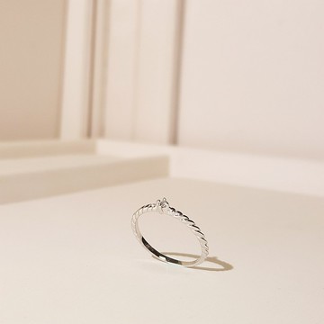 鑽石戒指 單鑽白K金色/線戒 尾戒 鑽戒 925銀 克拉 輕奢 輕珠寶