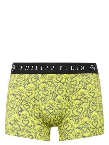 Philipp Plein - teddy-print boxers - men - Modal/Cotton/Elastane/Polyester - XXL - Yellow