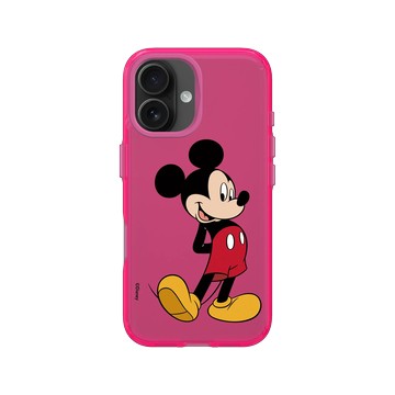 iPhone 16 Clear 粉漾桃 - 迪士尼-米奇 Mickey - 來！米奇站好