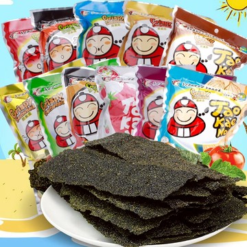 🔥台灣出貨🔥泰國 小老闆 厚片海苔 海苔 辣味厚片海苔 海苔烤海苔片 卽食 薄脆紫菜 網紅 休閒零食 海苔酥 海苔捲