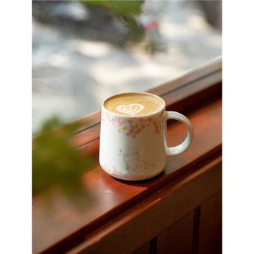 景德鎮陶瓷杯子帶蓋高顏值女生可愛情侶水杯玲瓏瓷馬克杯創意茶杯