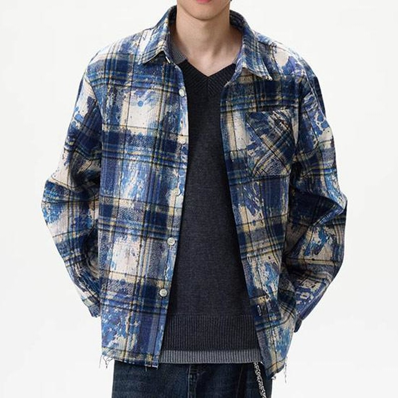 チェックシャツ y2k ROOP TOKYO シャツ 半袖チェックシャツ レギュラーカラーシャツ