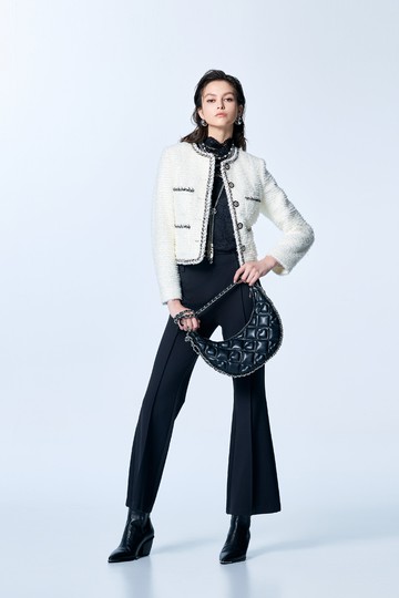 極瘦彈性喇叭全長褲