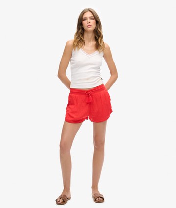 Superdry Women's Women's Vintage Beach Shorts Red / Drop Kick Red - Size: 10 Size: 6