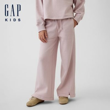 【GAP】兒童VintageSoft寬鬆學院風運動褲-裸粉(911945)