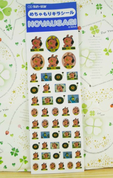 【震撼精品百貨】粉兔_NOVA Usagi~彩色造型貼紙-聽音樂