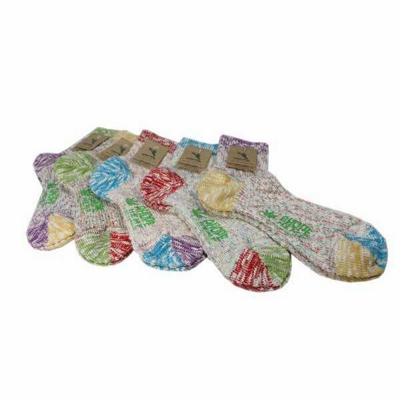 A HOPE HEMP アホープヘンプ 靴下 爪先三面切り替えツイスター杢