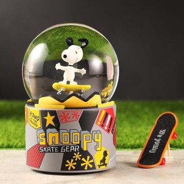 [限時6折]Snoopy史努比 滑板 水晶球音樂盒