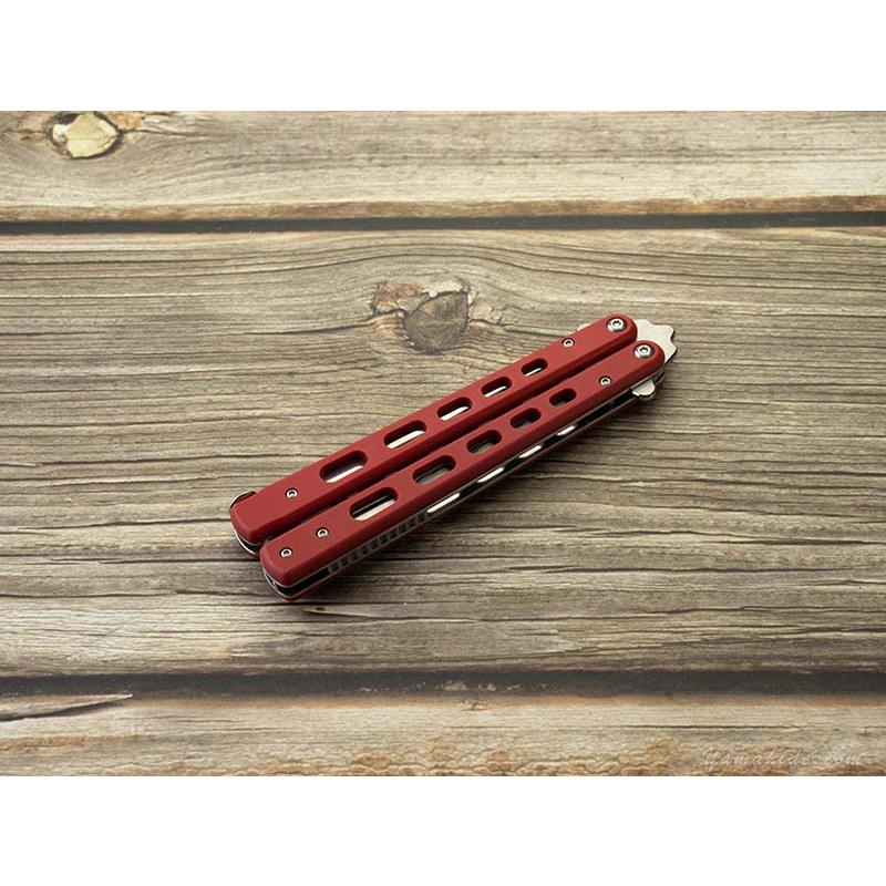 ボーカー プラス 01BO712 バリソン トレーニング 折り畳みナイフ,BOKER Balisong Trainer Red