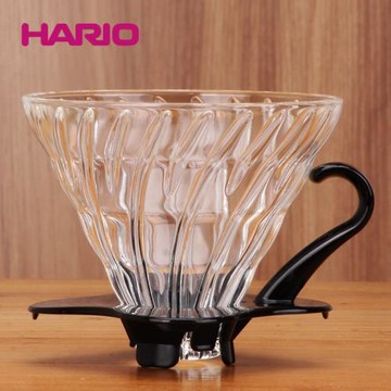 HARIO手沖咖啡V60耐熱玻璃濾杯VDG紀念版01/02號滴漏式濾杯附量勺