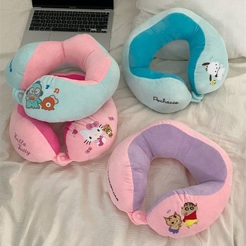 KittyU型枕🎀 卡通kt貓U型枕護頸枕旅行飛機高鐵脖子靠枕辦公室午睡枕頭 大耳狗U型枕 可愛頭枕 飛機枕 旅行枕