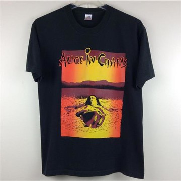 Alice in Chains愛麗絲囚徒樂隊街頭搖滾Vintage古著男女短袖T恤
