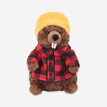 Roots 家飾- 格紋海狸玩偶