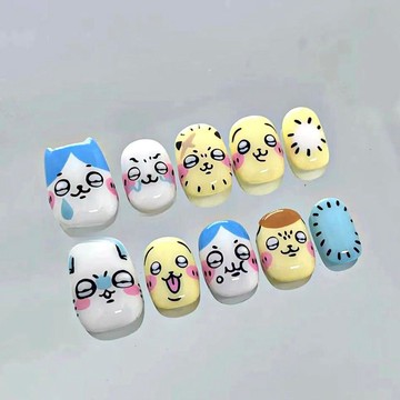 ✨臺灣出貨✨可愛卡通chiikawa大眼寶寶穿戴甲吉伊卡哇二次元貓耳可愛小短甲
