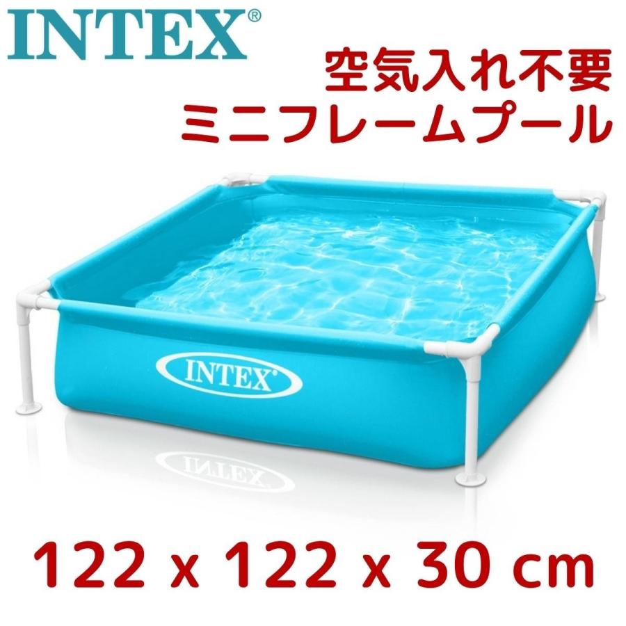 INTEX ミニフレームプール ブルー 122x122x30cm | LINEショッピング