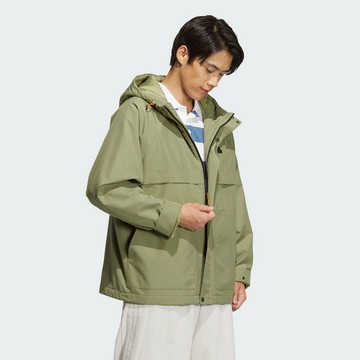 adidas TH WARM JKT 綠 鋪棉 風衣外套 連帽拉鍊 男款 運動 防風 保暖 綠 JI6842