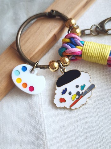 Paris*Le Bonheun。幸福手作。小畫家。編織鑰匙圈