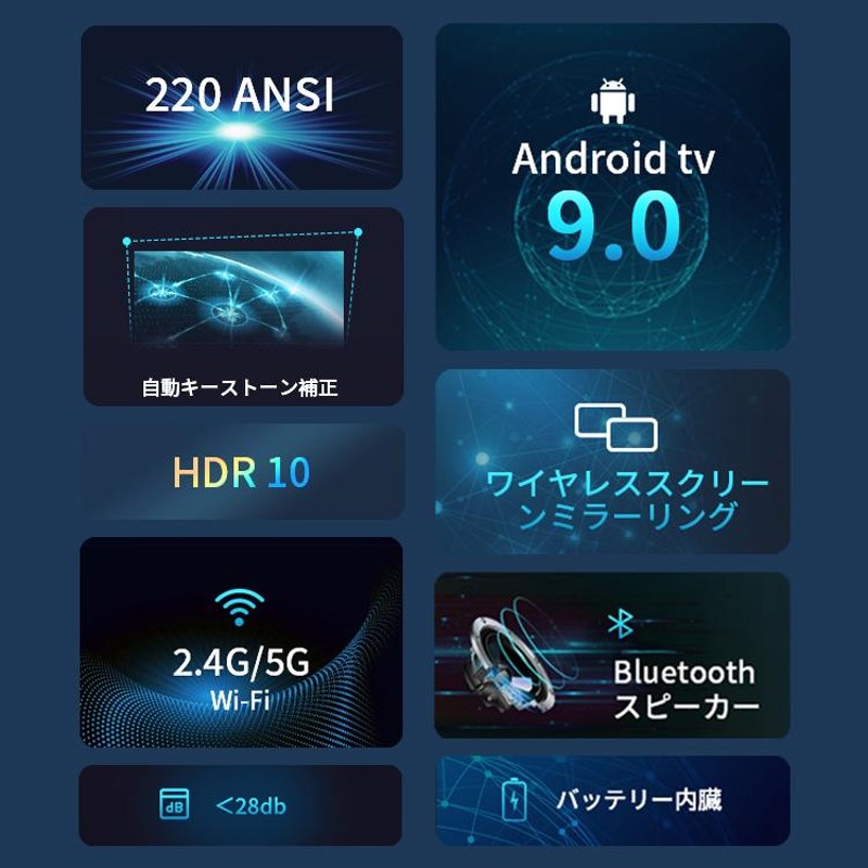 Bluetooth搭載 小型プロジェクター 画面ミラーリング多様な接続方法