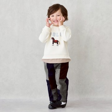 petit main 品牌旗艦店 拼布長褲 【日本直接出貨】