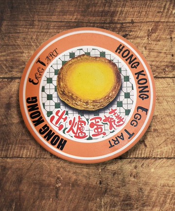 原創 手繪水彩蛋撻 陶瓷杯墊