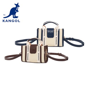 袋鼠 【 KANGOL 】皮料串標手機包 64258702-廠商直送